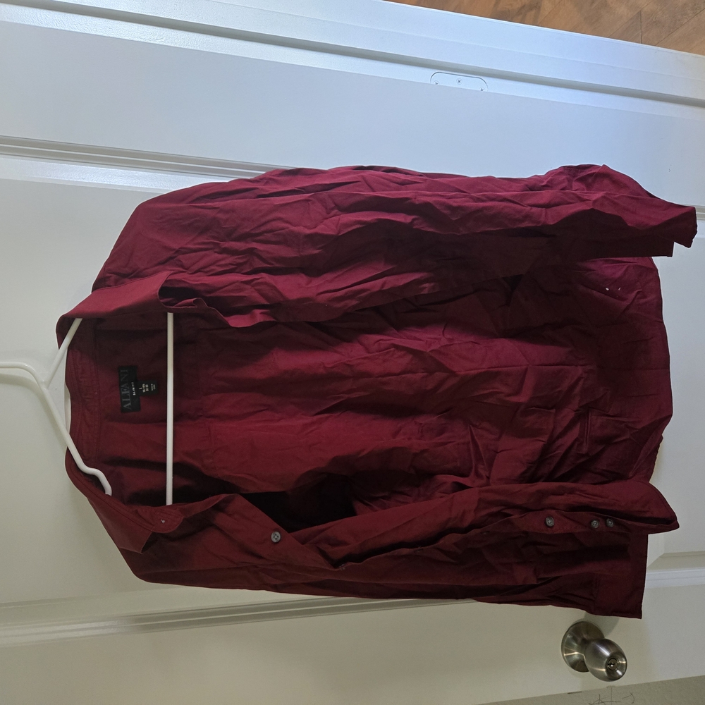 Alfani Red Lightweight Shirt Jacket